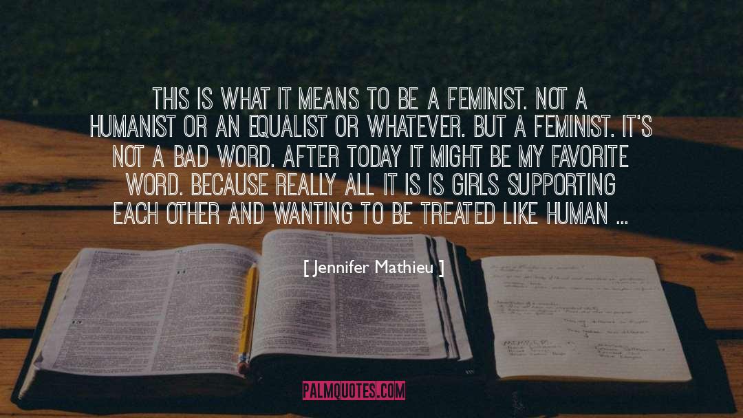 Humanist quotes by Jennifer Mathieu