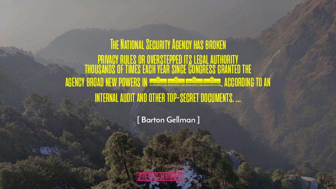 Humanity National Security quotes by Barton Gellman