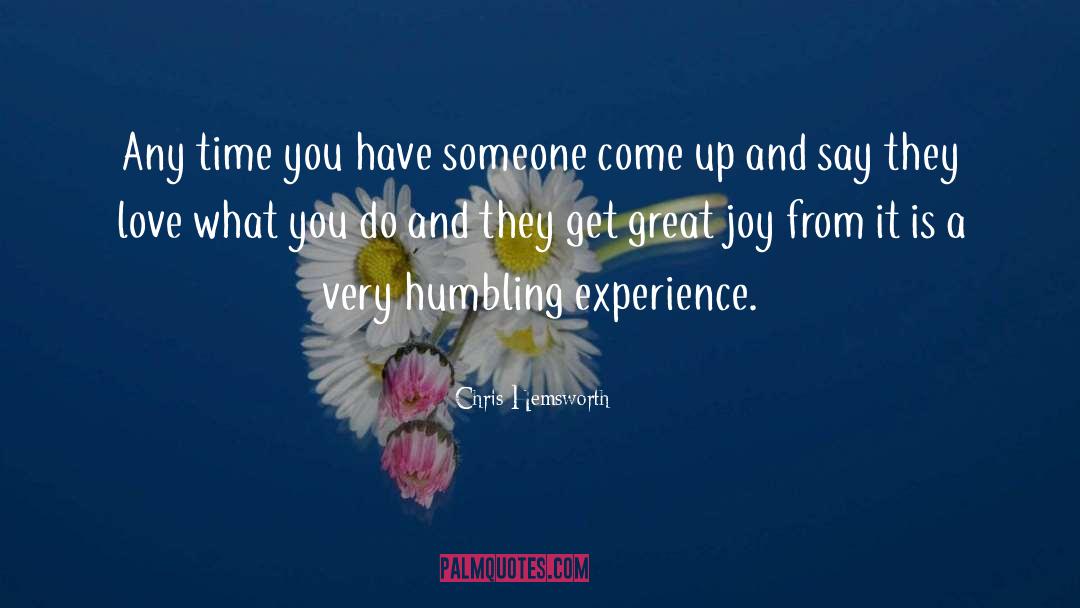 Humbling Experiences quotes by Chris Hemsworth