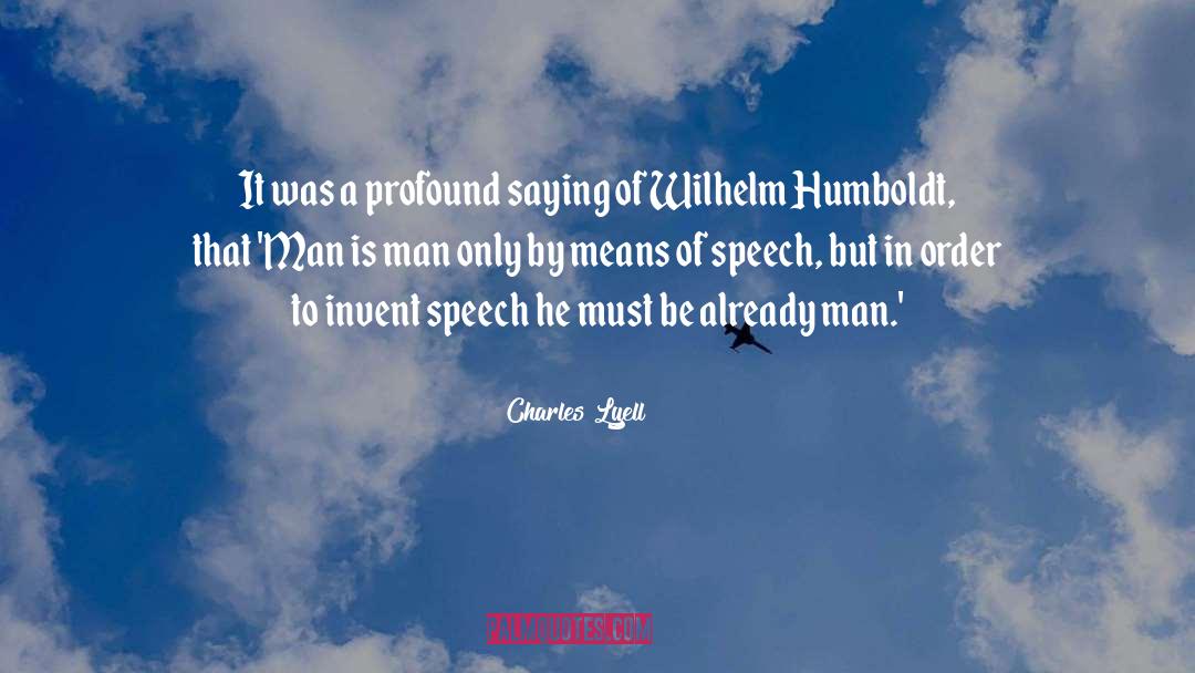 Humboldt quotes by Charles Lyell