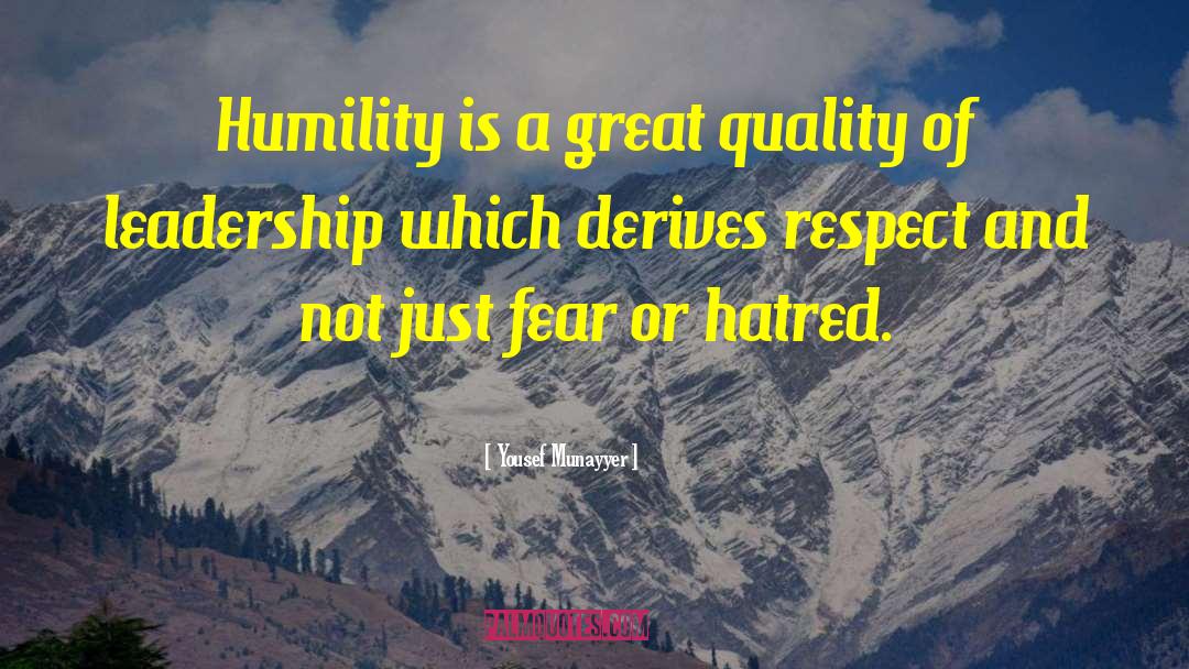Humility Leadership quotes by Yousef Munayyer