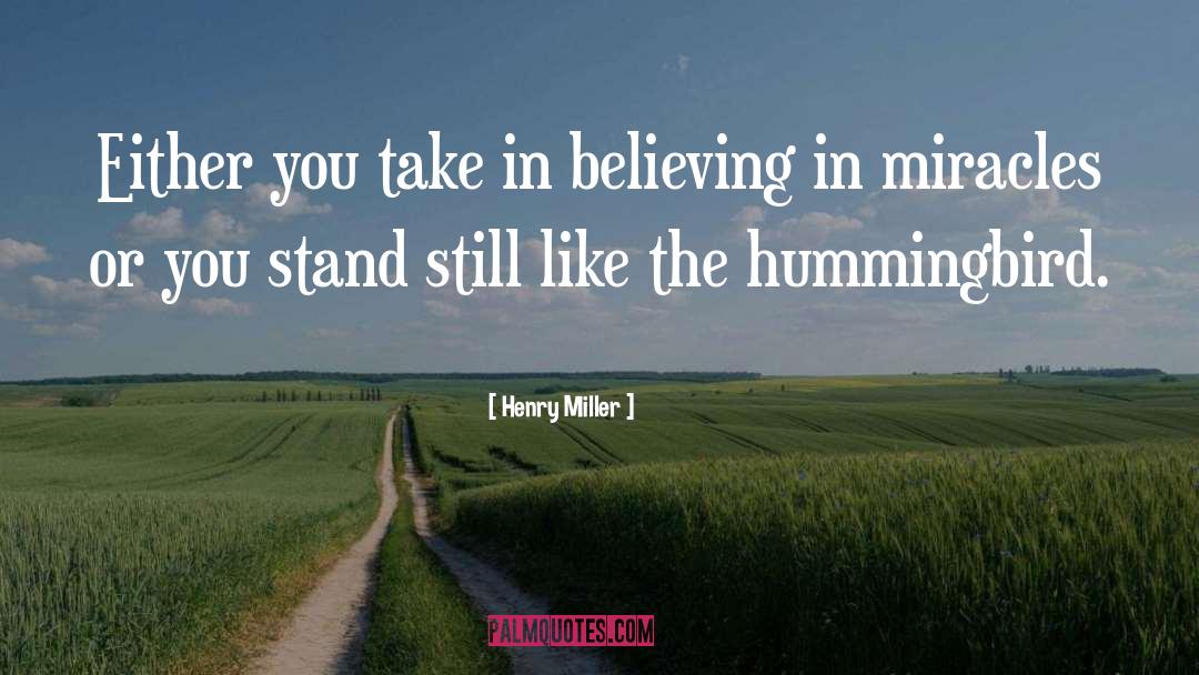 Hummingbird quotes by Henry Miller