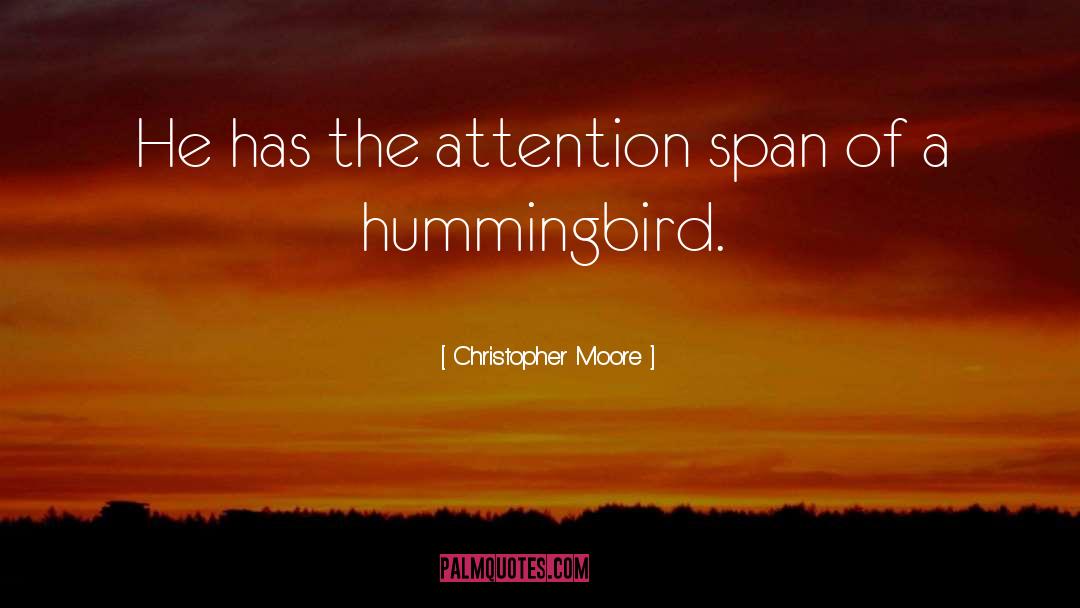 Hummingbirds quotes by Christopher Moore
