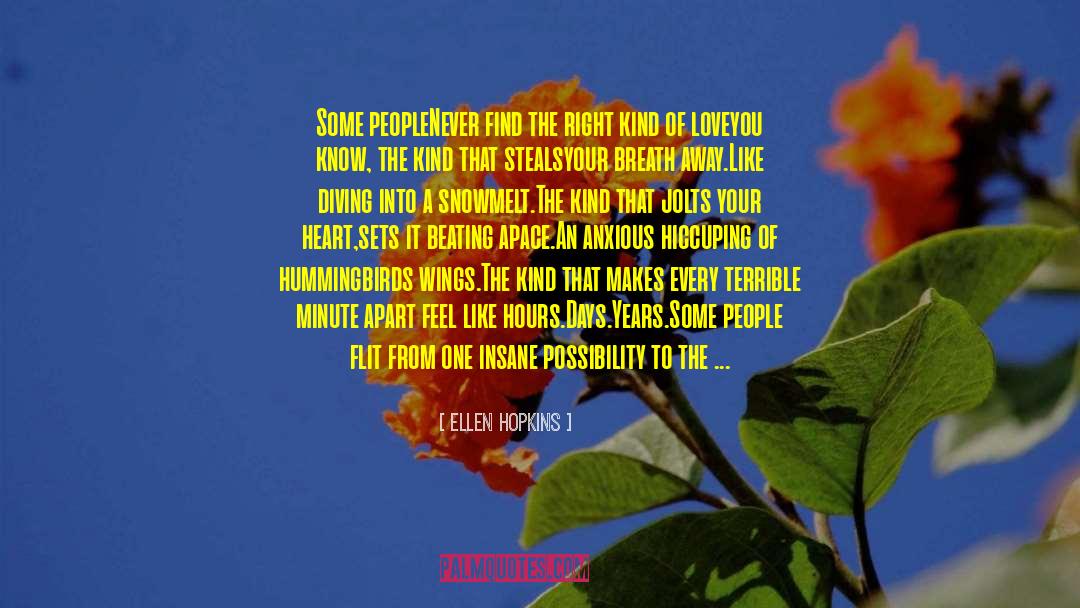 Hummingbirds quotes by Ellen Hopkins