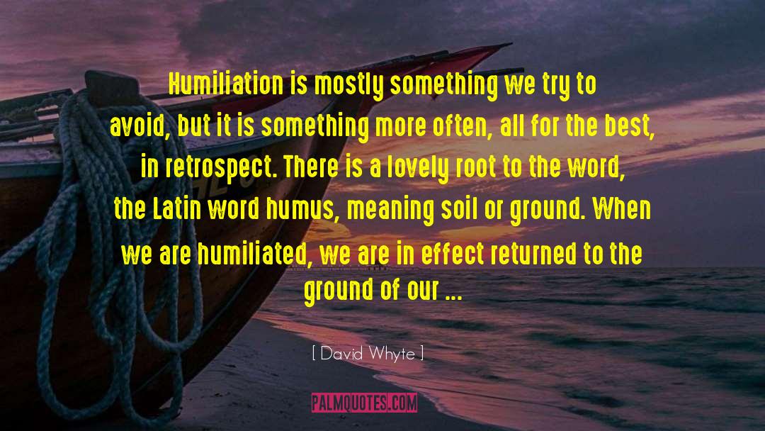 Humus quotes by David Whyte