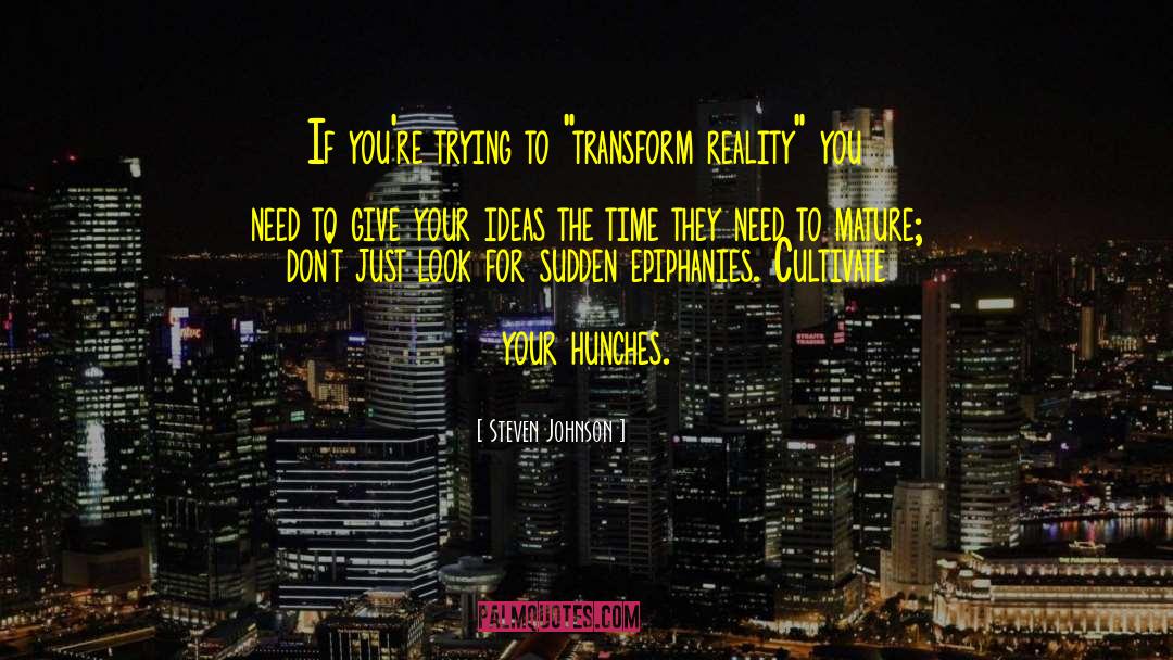 Hunches quotes by Steven Johnson