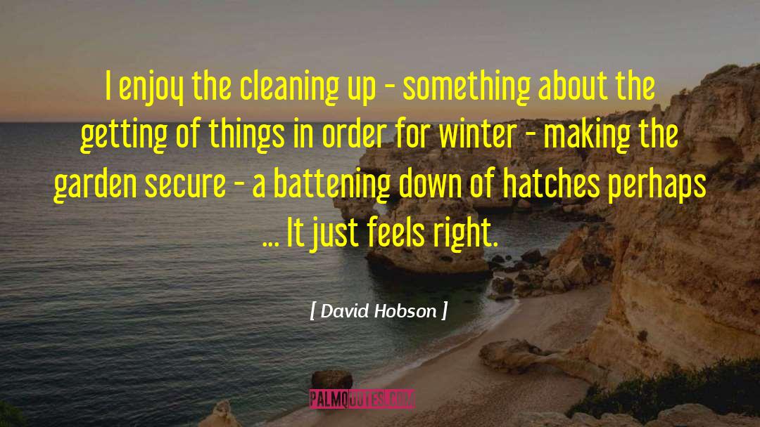 Hundertmark Cleaning quotes by David Hobson