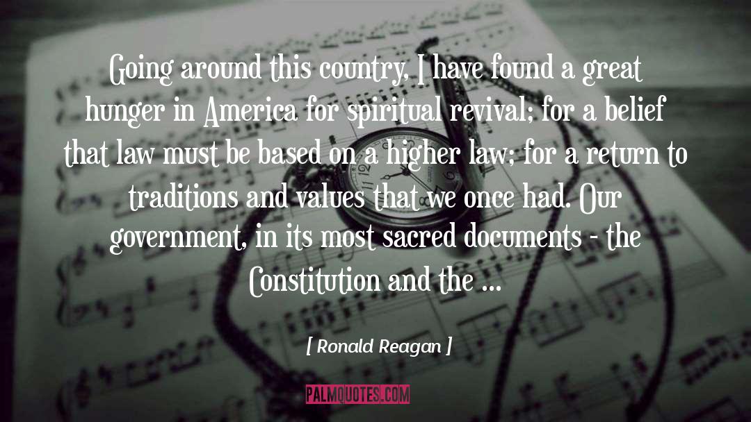 Hunger In America quotes by Ronald Reagan