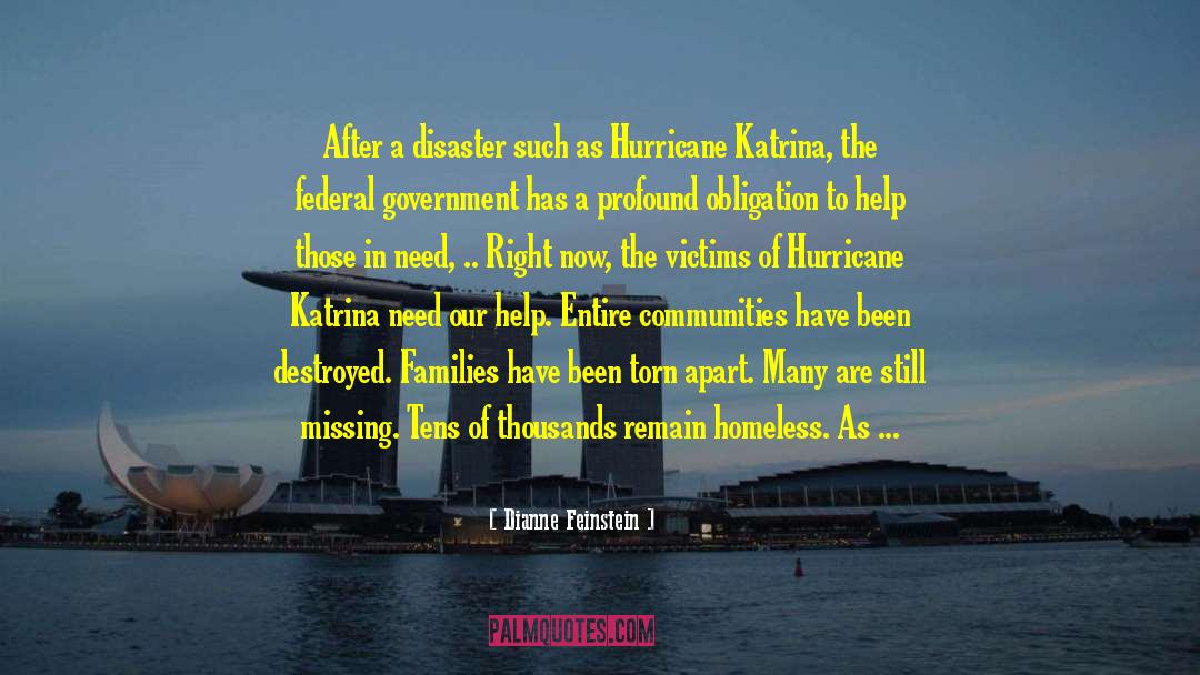 Hurricane Katrina quotes by Dianne Feinstein