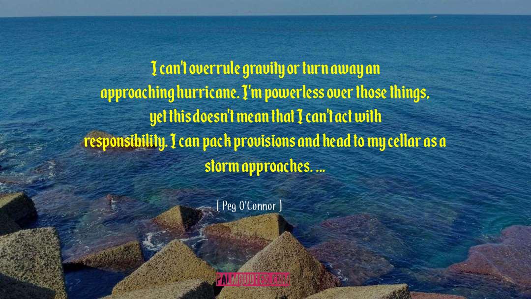 Hurricane Sandy quotes by Peg O'Connor