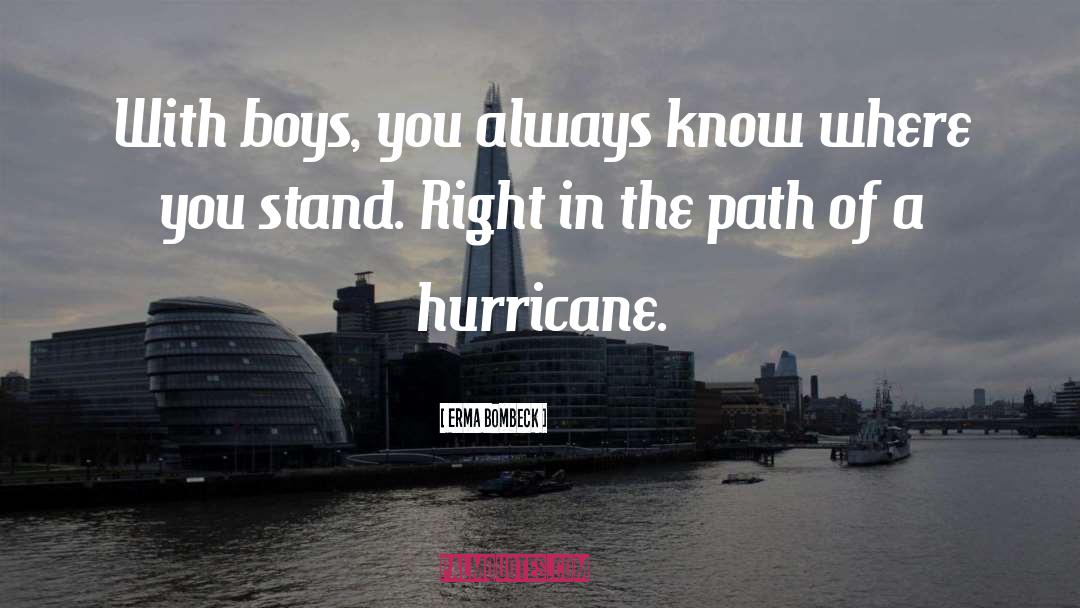 Hurricanes quotes by Erma Bombeck