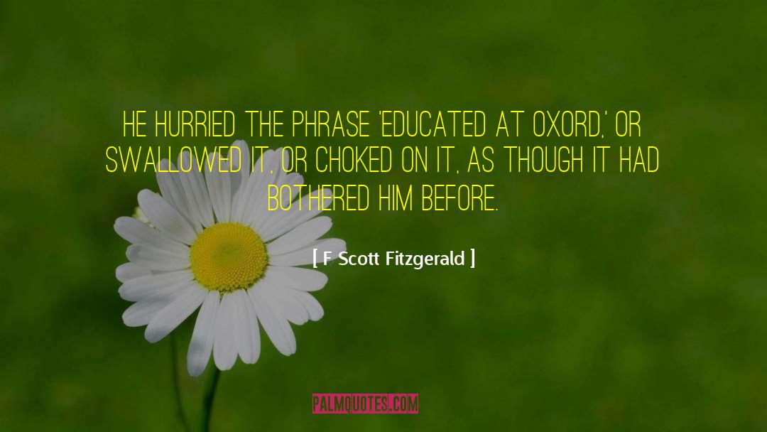 Hurried quotes by F Scott Fitzgerald