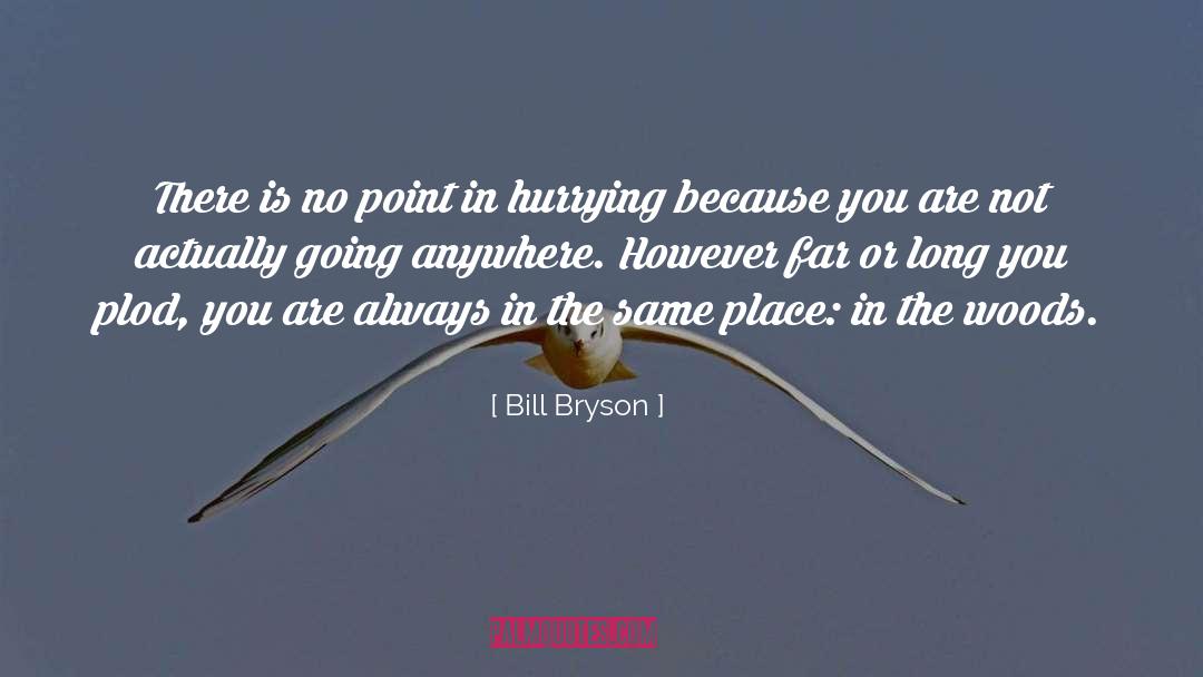 Hurrying quotes by Bill Bryson