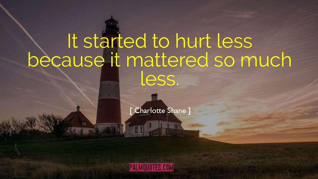 Hurt Pain quotes by Charlotte Shane