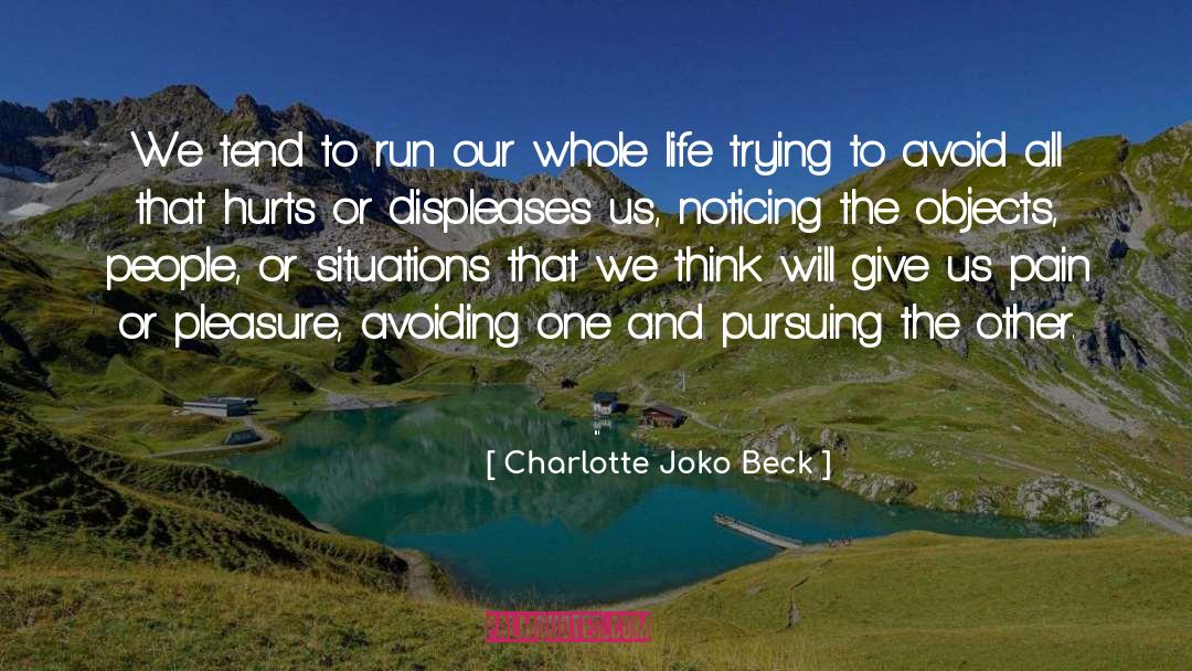 Hurt Pain quotes by Charlotte Joko Beck