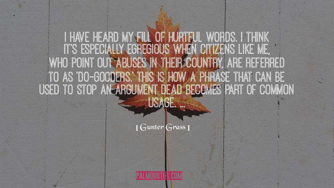 Hurtful Words quotes by Gunter Grass