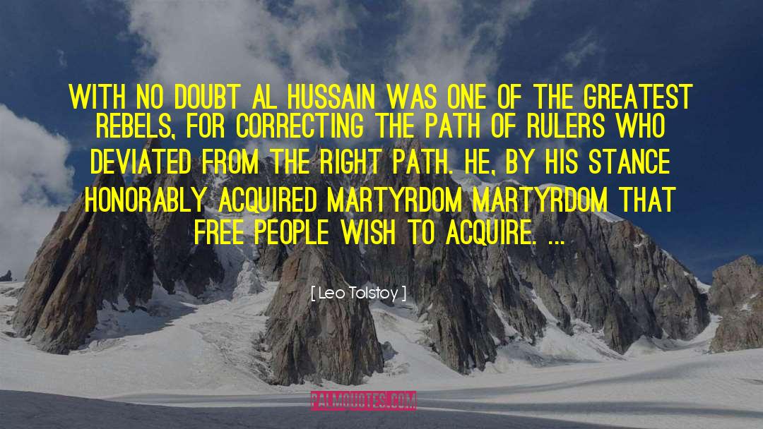 Hussain quotes by Leo Tolstoy