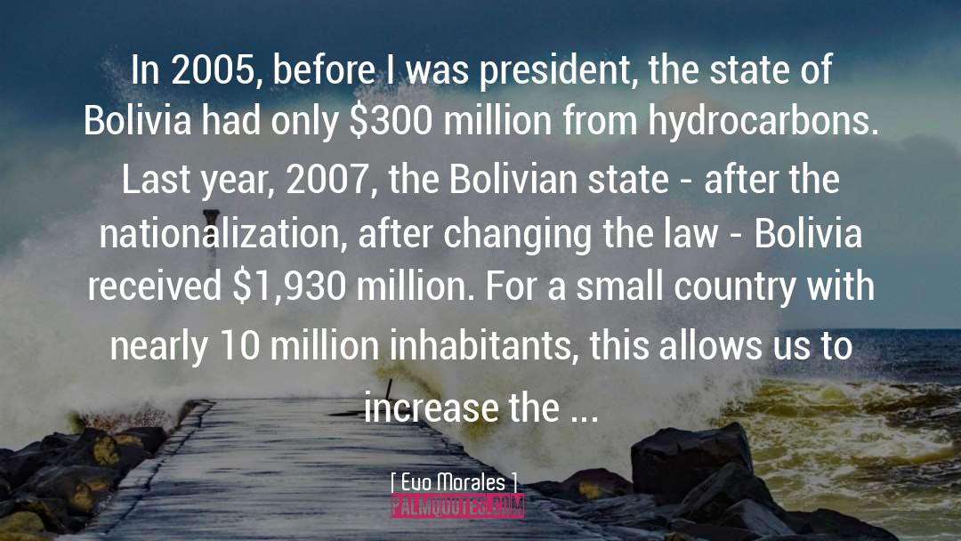 Hydrocarbons quotes by Evo Morales