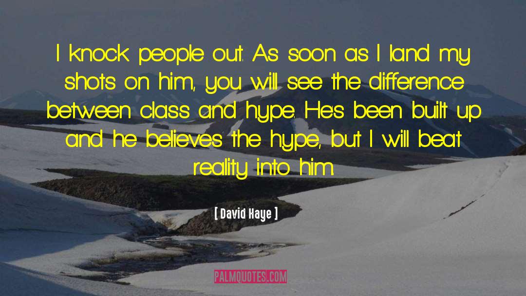 Hype quotes by David Haye