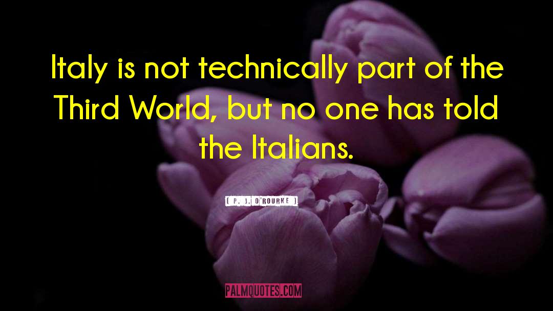 Hyphenated Italians quotes by P. J. O'Rourke