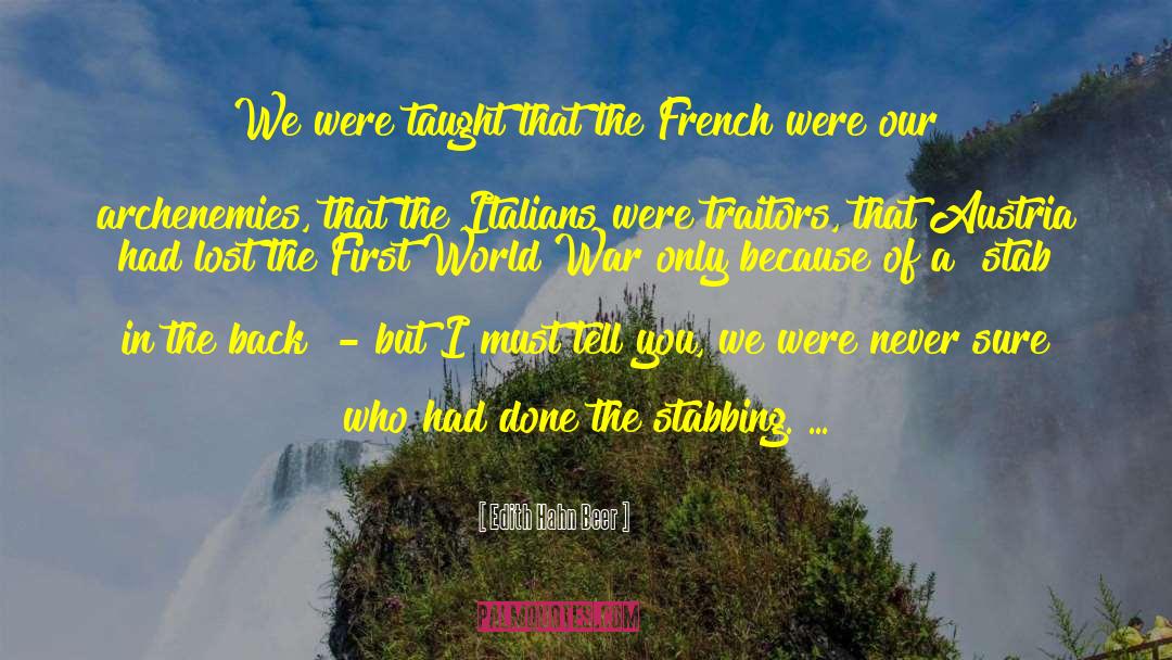 Hyphenated Italians quotes by Edith Hahn Beer