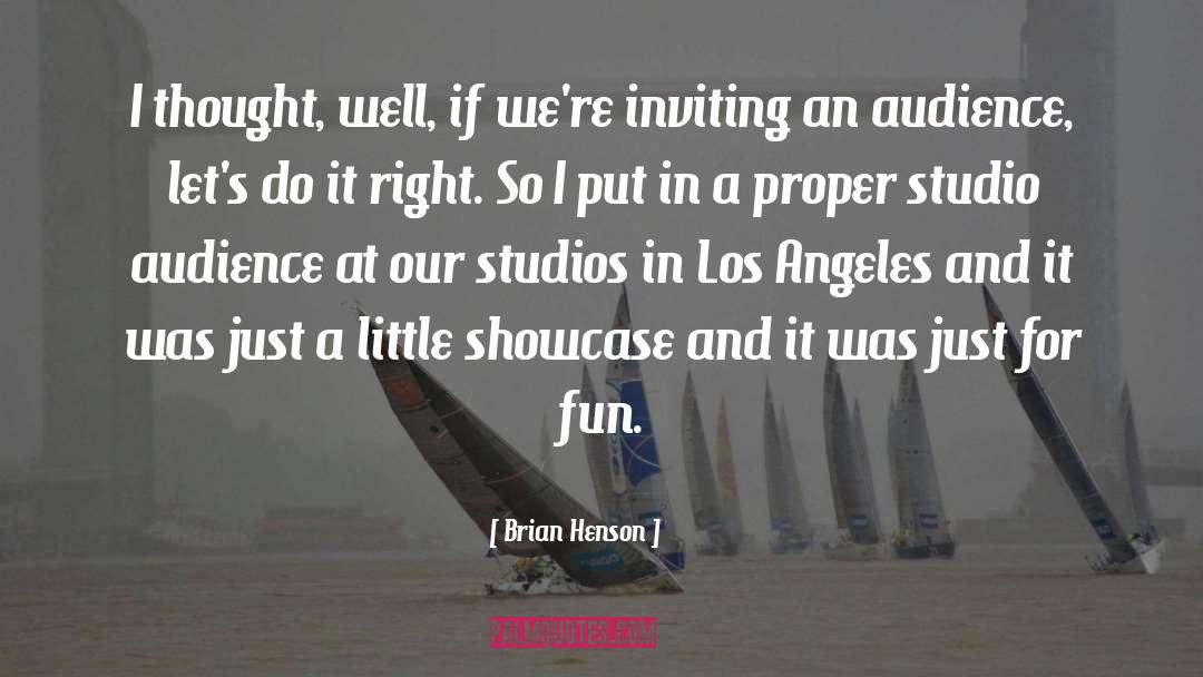 Hypnotherapy Los Angeles quotes by Brian Henson