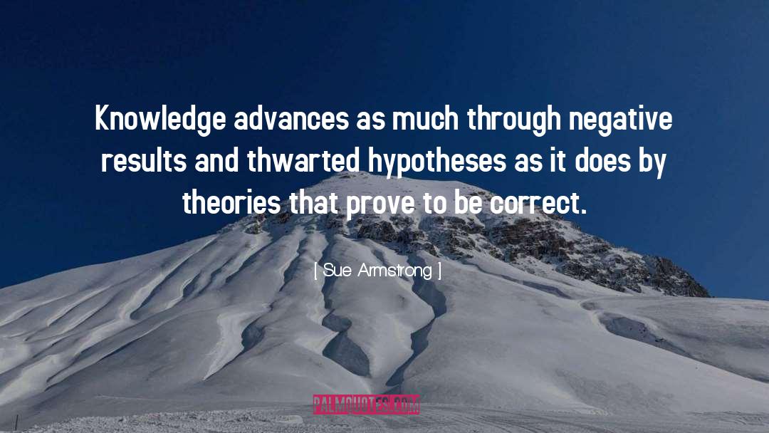 Hypotheses quotes by Sue Armstrong