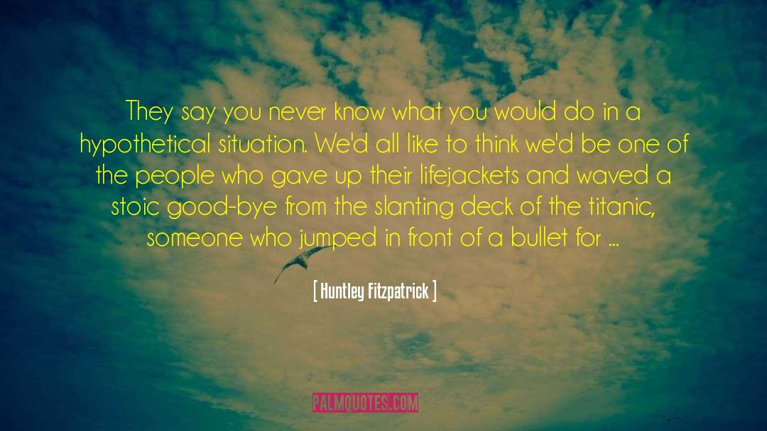 Hypothetical Situation quotes by Huntley Fitzpatrick