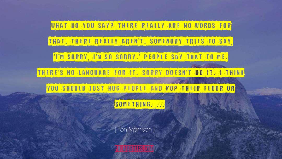 I 27m So Sorry quotes by Toni Morrison