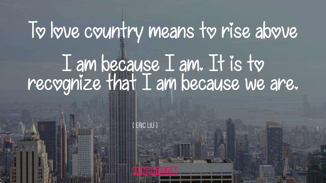 I Am Because quotes by Eric Liu