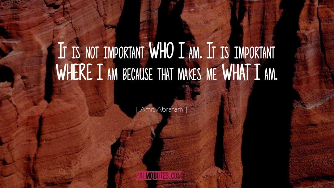 I Am Because quotes by Amit Abraham