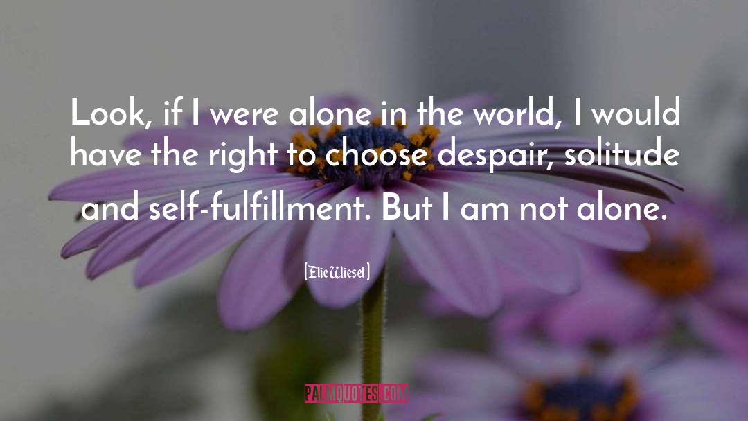 I Am Not Alone quotes by Elie Wiesel