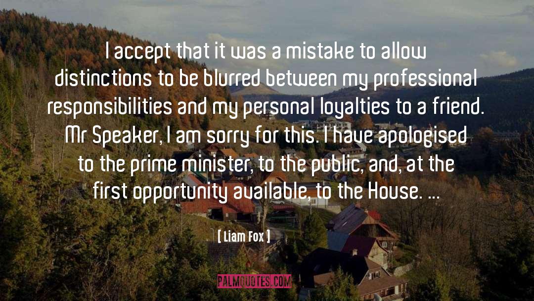 I Am Sorry quotes by Liam Fox