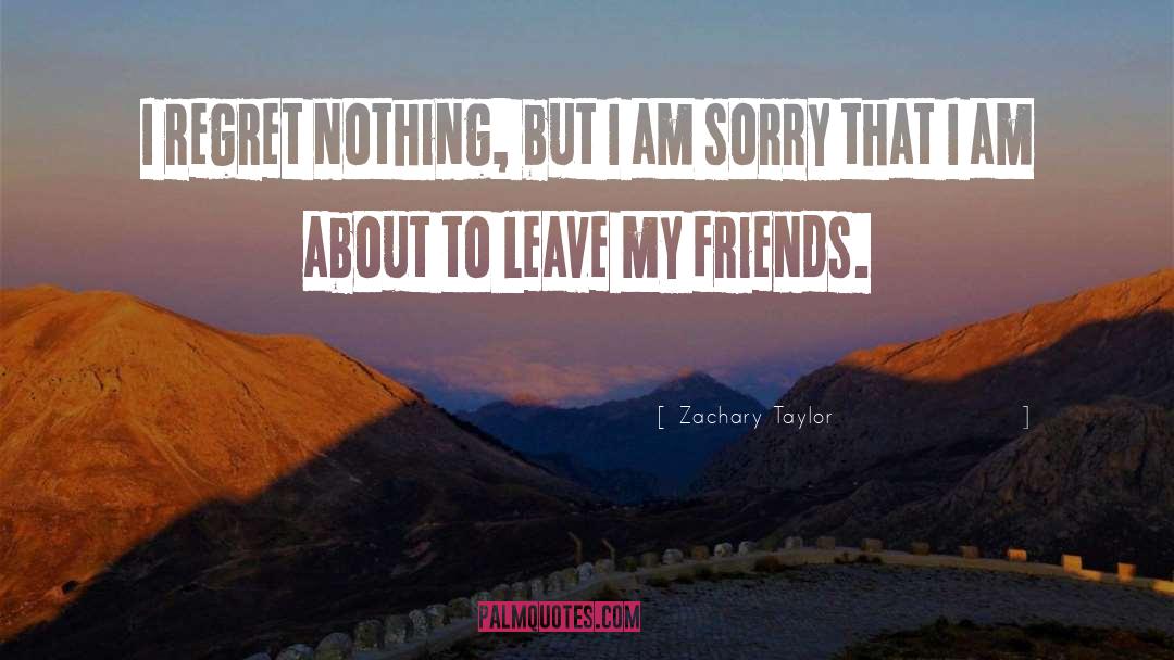 I Am Sorry quotes by Zachary Taylor