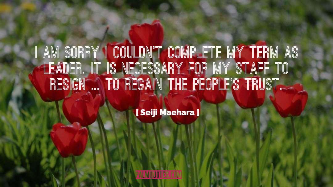 I Am Sorry quotes by Seiji Maehara