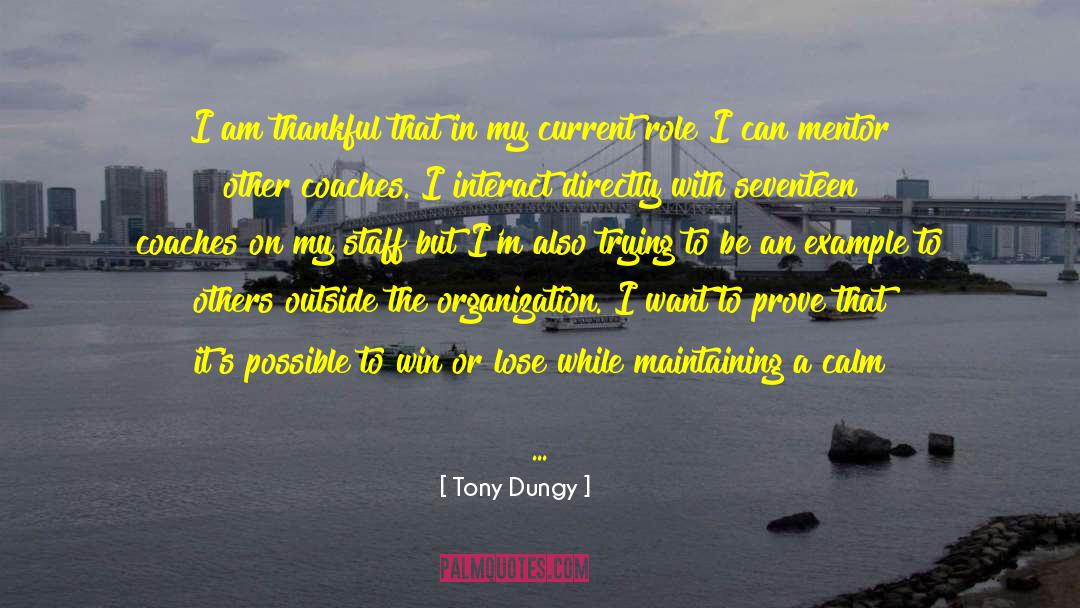 I Am Thankful quotes by Tony Dungy