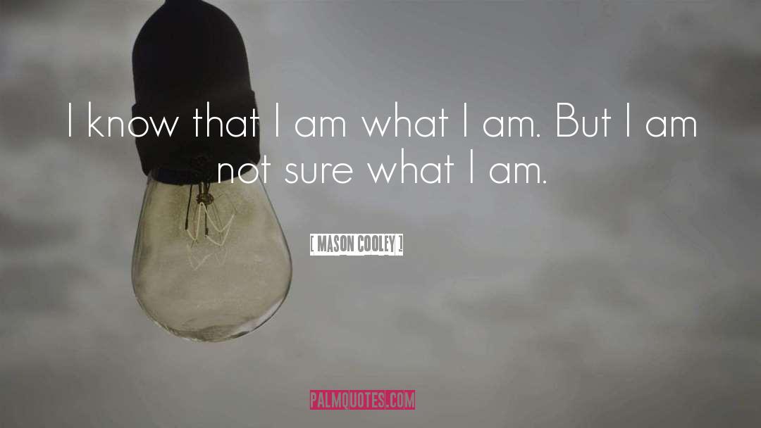 I Am What I Am quotes by Mason Cooley