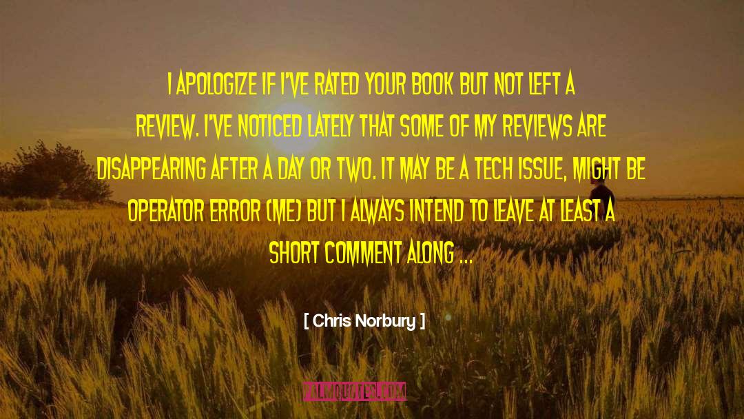 I Apologize quotes by Chris Norbury