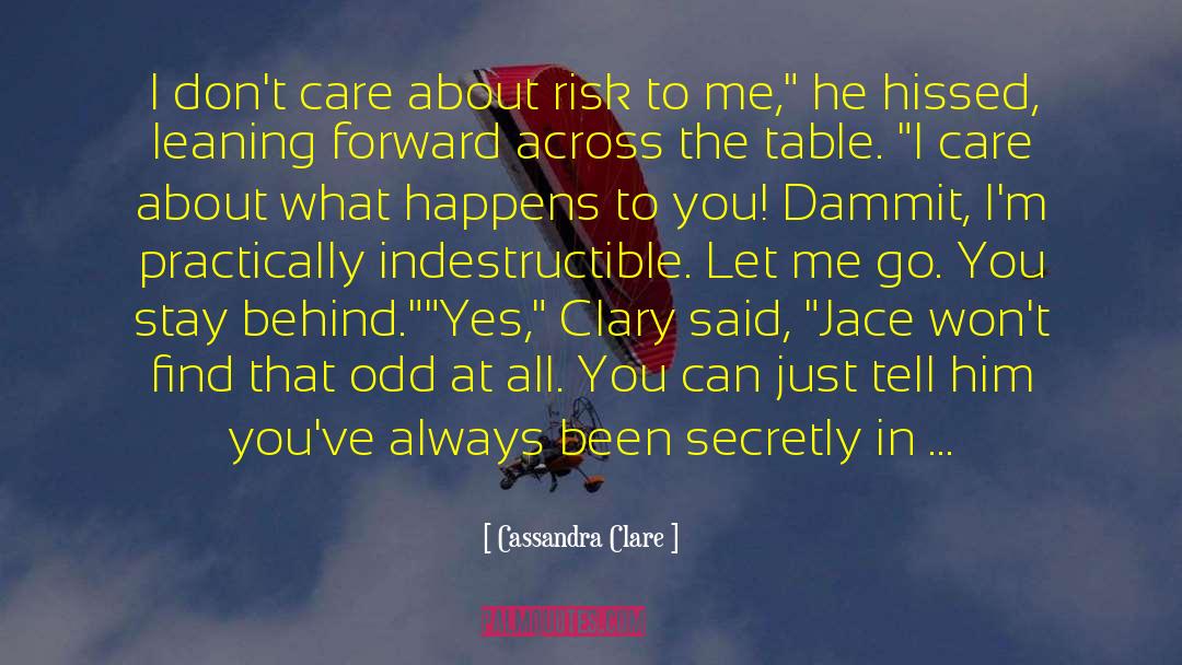 I Care quotes by Cassandra Clare