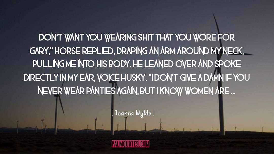 I Dont Give A Damn quotes by Joanna Wylde