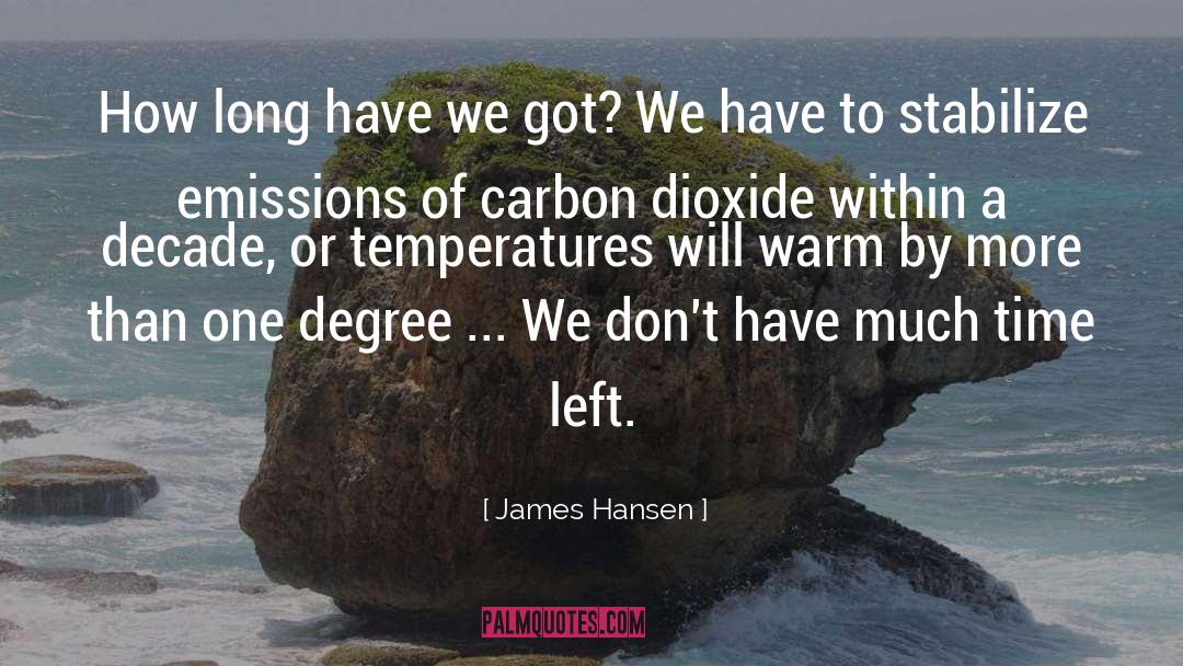 I Dont Have Much Time Left quotes by James Hansen