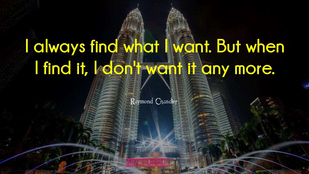 I Dont Want It quotes by Raymond Chandler