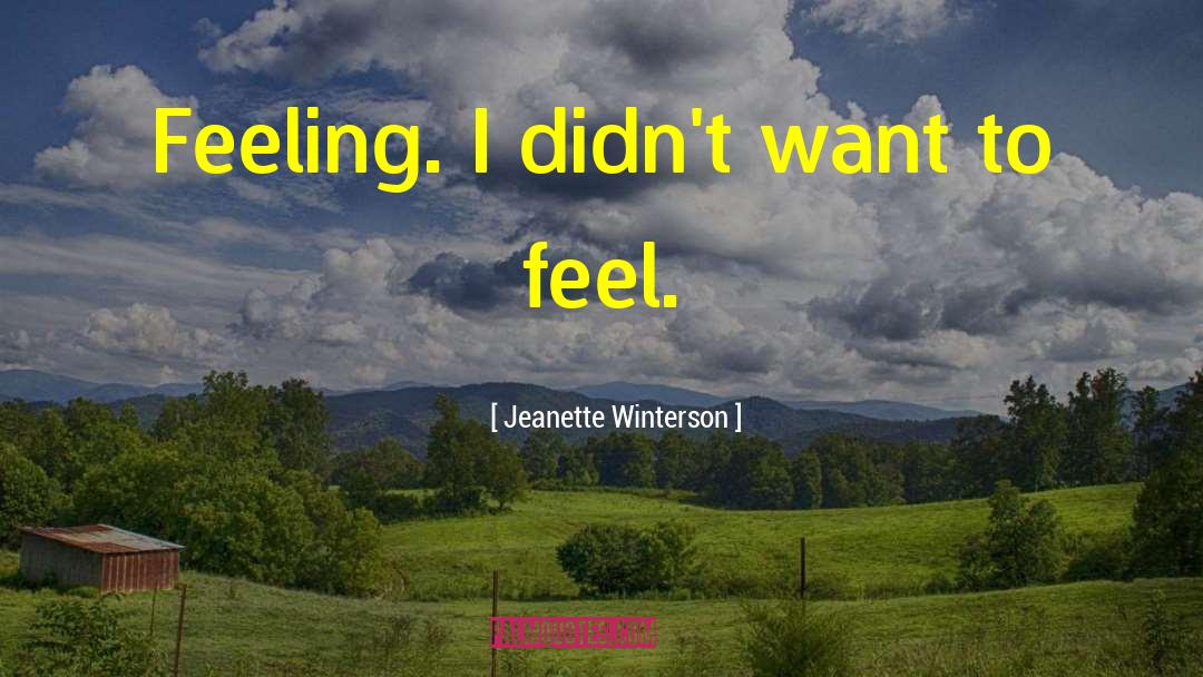I Feel Lonely quotes by Jeanette Winterson