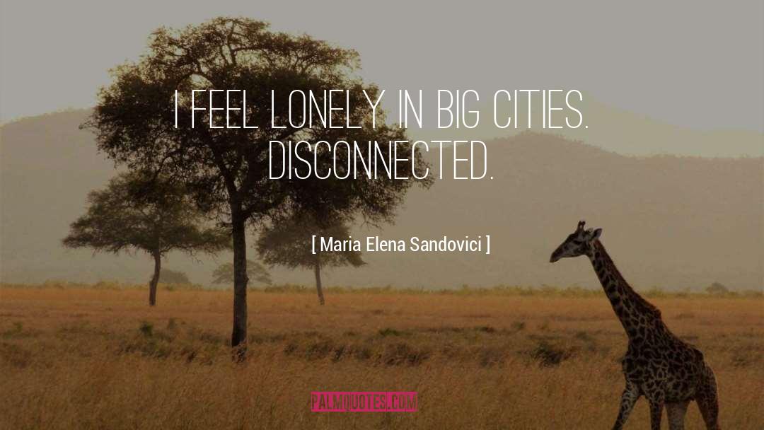 I Feel Lonely quotes by Maria Elena Sandovici