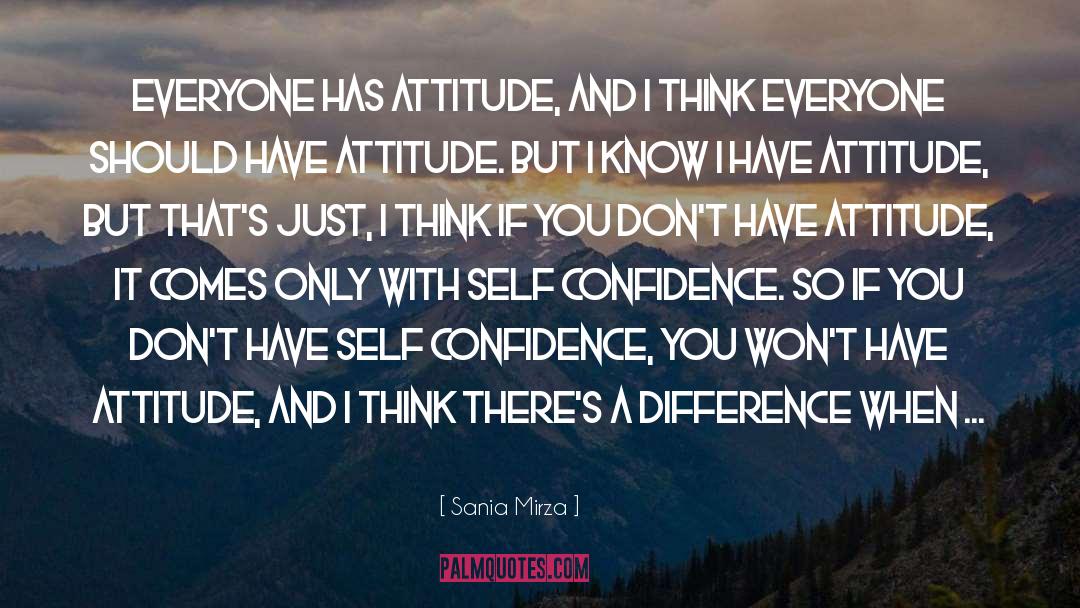 I Have Attitude quotes by Sania Mirza