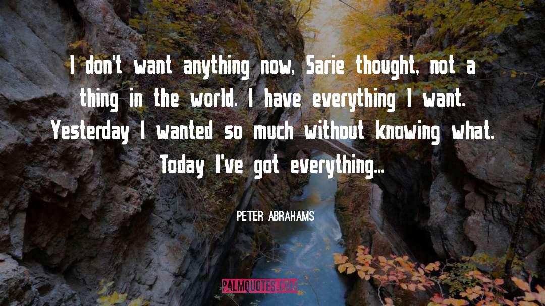 I Have Everything quotes by Peter Abrahams