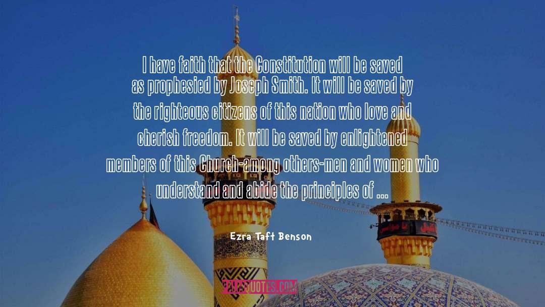 I Have Faith quotes by Ezra Taft Benson