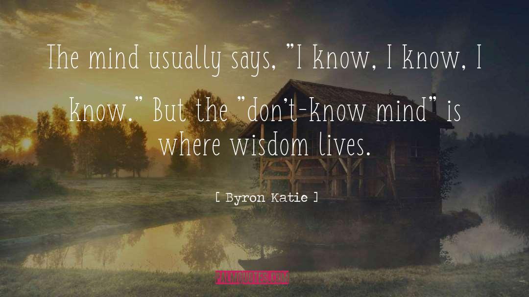 I Know I Know I Know quotes by Byron Katie