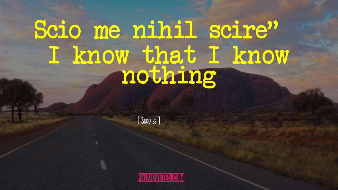 I Know Nothing quotes by Socrates