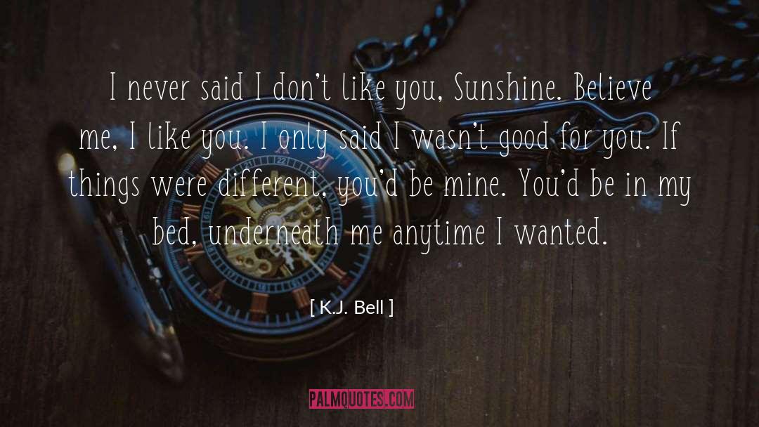 I Like You quotes by K.J. Bell